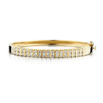 2.04 Carat Round Brilliant Cut Diamond Channel Set Bangle