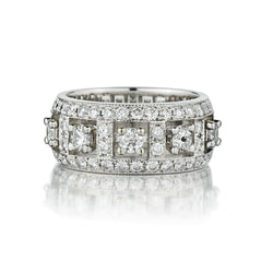 1.55 Carat Total Weight Round Brilliant Cut Diamond Ring