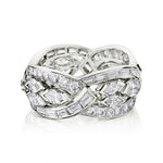 4.00 Carat Total Round Brilliant, Marquise & Baguette Cut Diamond Band