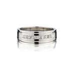 0.50 Carat Princess Cut Diamond Channel Set Mens Band