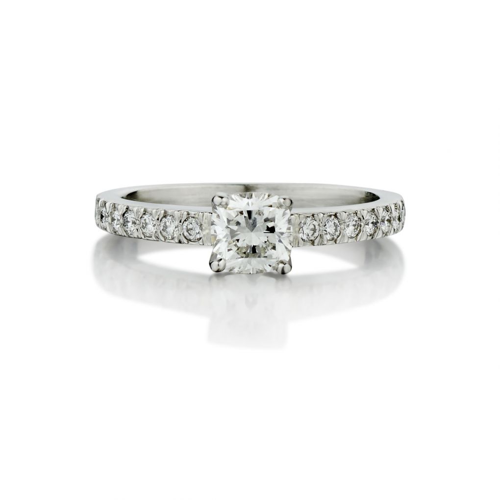 Tiffany square store engagement ring