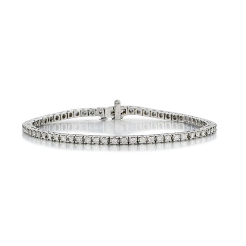 2.50 Carat Total Weight Round Brilliant Cut Diamond Tennis Bracelet