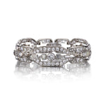 15.50 Carat Total Weight Old-Cut Diamond Art Deco Platinum Bracelet