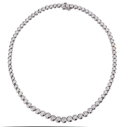 10.00 Carat Total Weight Round Brilliant Cut Diamond Tennis Necklace