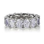 16 x 6.50 Carat Total Oval-Shaped Diamond 14kt white gold Eternity Band