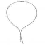 Damiani Chakra Hinged Diamond Tassells White Gold Collar Necklace