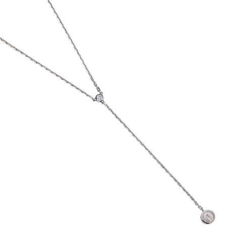 Cartier Love Collection Diamond Lariat Pendant WG Necklace