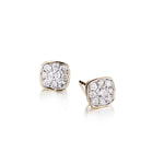 1.00ct Tw Pave-Set Diamond Cluster Stud Earrings