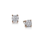 0.40 Carat Total Weight Diamond Cluster Stud Earrings