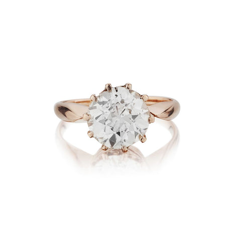 3.02 Carat Old-European Cut Diamond Solitaire Ring