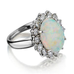 MAGNIFICENT Opal & Diamond Platinum Ring