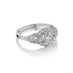 1.45 Carat Old-European Cut Diamond Mid-Century Ring