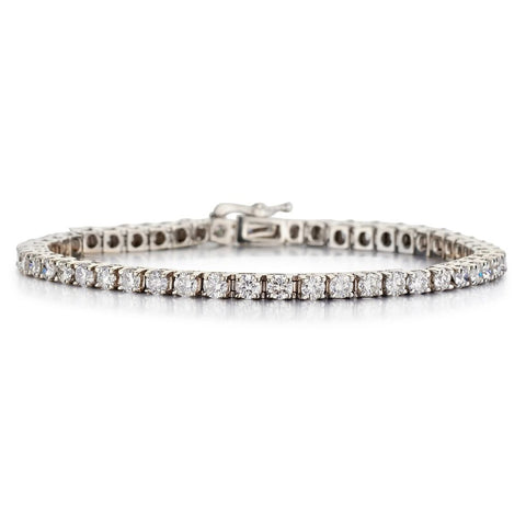 5.20 Carat Total Round Brilliant Cut Diamond WG Tennis Bracelet