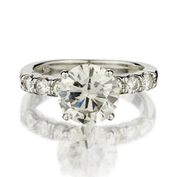 2.40 Carat Round Brilliant Cut Diamond WG Engagement Ring