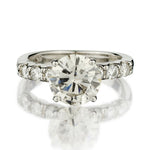 2.40 Carat Round Brilliant Cut Diamond WG Engagement Ring