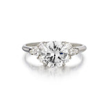 1.60 Carat Round Brilliant Cut Diamond WG Engagement Ring