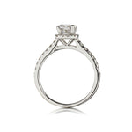 1.51 Carat Cushion-Cut Diamond Halo-Set White Gold Engagement Ring