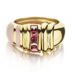 La Nouvelle Bague Pink Tourmaline And Enamel Gold RIng