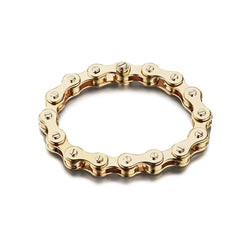 14KT Unisex Yellow Gold And White Gold Heavy Bicycle Chain Bracelet.