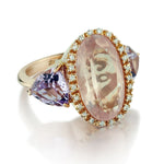 18KT Rose Gold Quartz, Amethyst And Diamond Cocktail Ring