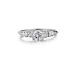 Mid-Century 0.62 Carat Round Brilliant Cut Diamond Ring