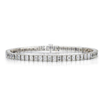 11.07 Carat Total Emerald Cut Diamond WG Tennis Bracelet