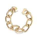 Unisex 14KT Yellow Gold Solid & Heavy Open-Link Bracelet