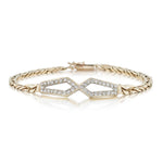 1.25 Carat Total Round Brilliant Cut Diamond Yellow Gold Bracelet