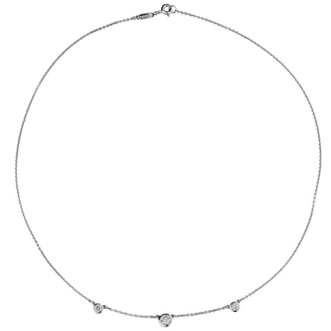 Tiffany & Co. Platinum Diamonds By The Yard Elsa Peretti Necklace