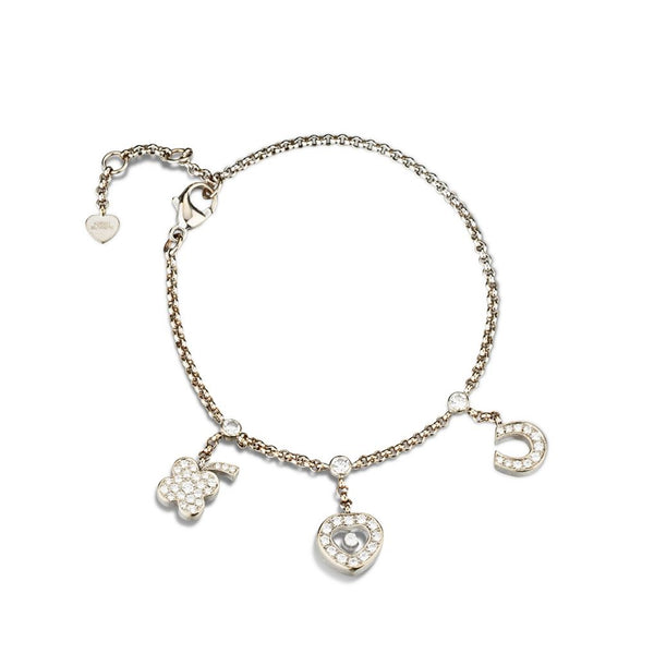 Diamond charm bracelet white fashion gold