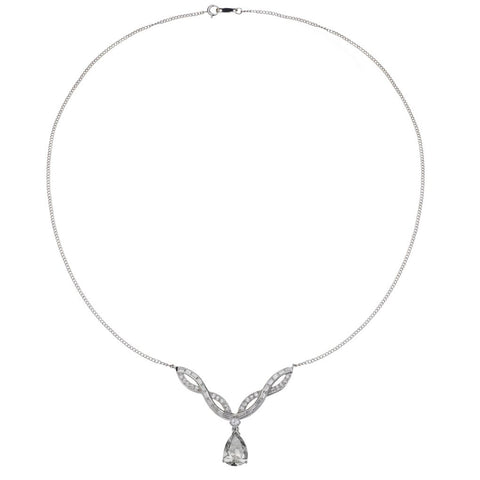 2.60 Carat Pear-Shaped Diamond Platinum/WG Pendant Necklace