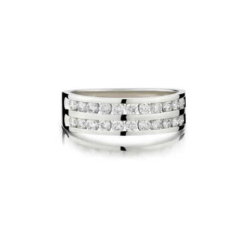 0.66 CT Total Men's Round Brilliant Cut Diamond Band