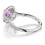 Tiffany & Co. Pink Sapphire And Diamond Soleste Halo Ring