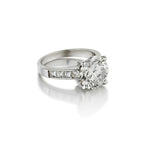 3.95 Carat Round Brilliant Cut Diamond White Gold Engagement Ring