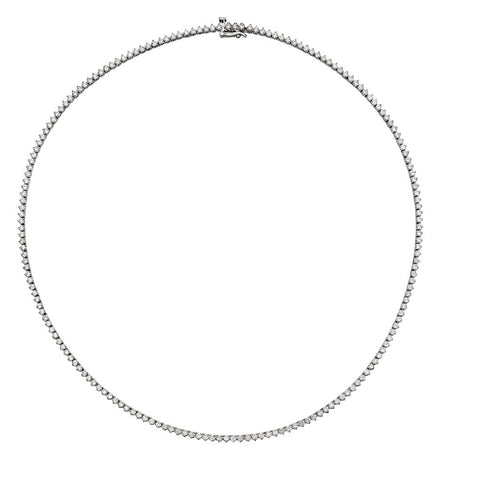 5.65 Carat Total Weight Round Brilliant Cut Diamond Tennis Necklace