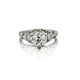 1.70 Carat Old-European Cut Diamond Engagement WGnRing