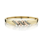 0.42 Carat Total Weight Diamond Tri-Colour Gold Bangle