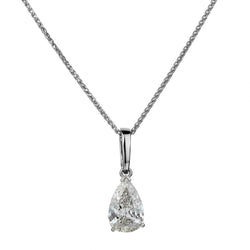 Ladies Pear Shape Diamond Pendant. 3.46 carat weight.