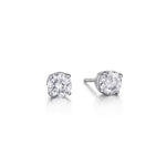 2.43 Carat Total Round Brilliant Cut Diamond Stud Earrings