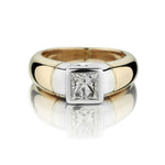 1.01 Carat Princess Cut Diamond Yellow Gold Solitaire Ring