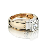 1.01 Carat Princess Cut Diamond Yellow Gold Solitaire Ring