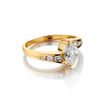 0.65 Carat Marquise Cut Diamond Engagement Ring