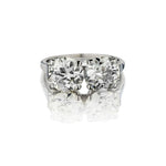 3.20 Carat Total Two-Stone Old-European Cut Diamond Ring