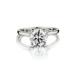 1.58 Carat Round Brilliant Cut Diamond Solitaire Platinum Ring