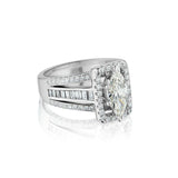 3.09 Carat Total Weight Halo Set Diamond Engagement Ring