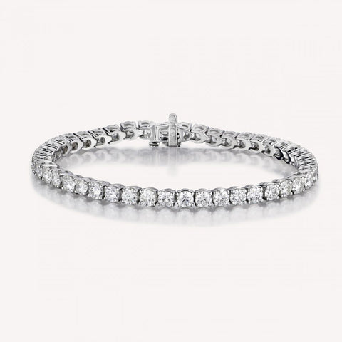 8.80 Carat Total Weight Round Brilliant Cut Diamond Tennis Bracelet