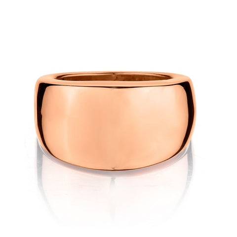 Ladies 14kt Rose Gold  Chunky Fun Ring. Made in Italy