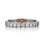 0.78 Carat Round Brilliant Cut Fancy Light Pink Diamond Band