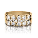 1.10 Carat Total Round Brilliant Cut Diamond Triple Row Band