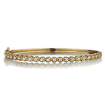 18KT Yellow Gold Round Brilliant Cut Diamond Bangle